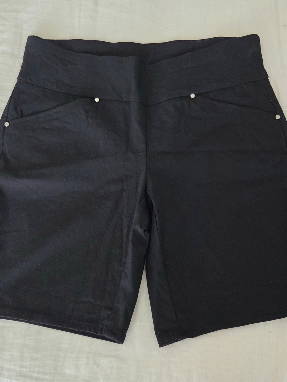 INC International Concepts Black Stretch Dress Bermuda Shorts